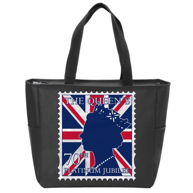 Queen Elizabeth Platinum Jubilee Celebration Queens 70th Anniversary Union Jack Zip Tote Bag