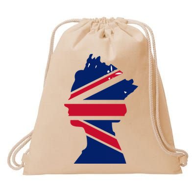 Queen Elizabeth Platinum Jubilee Celebration Queens 70th Anniversary Union Jack Drawstring Bag