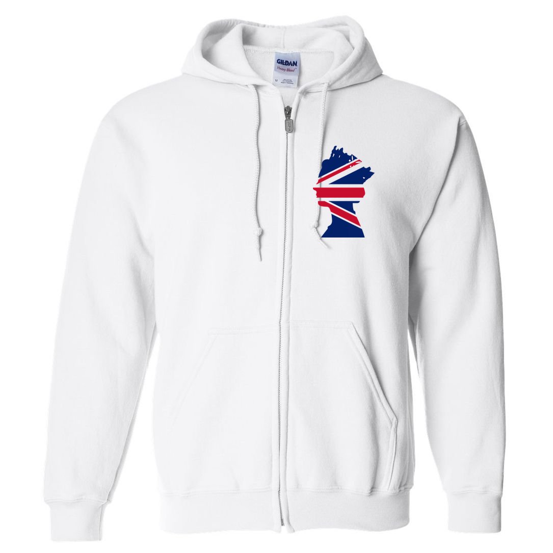 Queen Elizabeth Platinum Jubilee Celebration Queens 70th Anniversary Union Jack Full Zip Hoodie