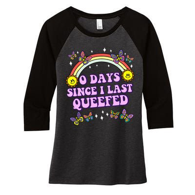 Queef Embarrassing Women's Tri-Blend 3/4-Sleeve Raglan Shirt