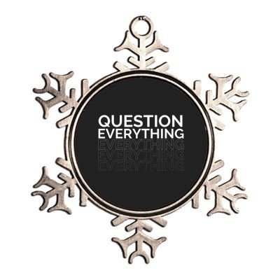 Question Everything. Metallic Star Ornament