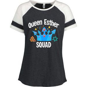 Queen Esther Squad Gift Funny Jewish Gift Purim Happy Costume Gift Enza Ladies Jersey Colorblock Tee