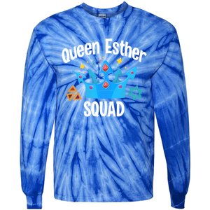 Queen Esther Squad Gift Funny Jewish Gift Purim Happy Costume Gift Tie-Dye Long Sleeve Shirt