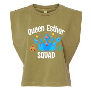 Queen Esther Squad Gift Funny Jewish Gift Purim Happy Costume Gift Garment-Dyed Women's Muscle Tee