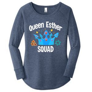 Queen Esther Squad Gift Funny Jewish Gift Purim Happy Costume Gift Women's Perfect Tri Tunic Long Sleeve Shirt