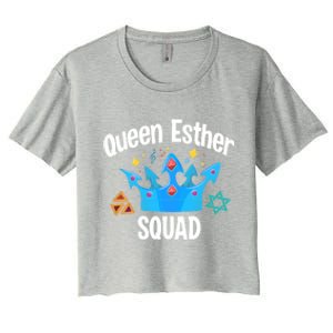 Queen Esther Squad Gift Funny Jewish Gift Purim Happy Costume Gift Women's Crop Top Tee