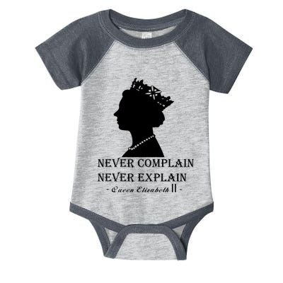 Queen Elizabeth Shirt Never Complain Never Explain Shirt Queen Shirt Roya Infant Baby Jersey Bodysuit