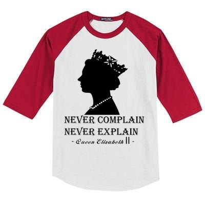 Queen Elizabeth Shirt Never Complain Never Explain Shirt Queen Shirt Roya Kids Colorblock Raglan Jersey