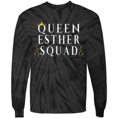 Queen Esther Squad Purim Jewish Festival Tie-Dye Long Sleeve Shirt