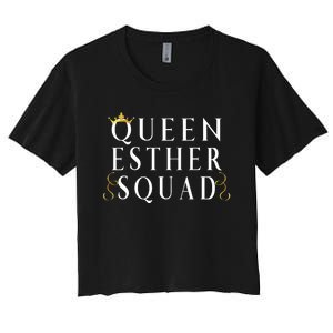 Queen Esther Squad Purim Jewish Festival Women's Crop Top Tee