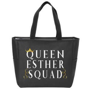 Queen Esther Squad Purim Jewish Festival Zip Tote Bag