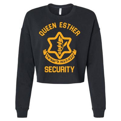 Queen Esther Security Purim Purim Funny Cropped Pullover Crew