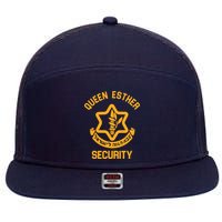 Queen Esther Security Purim Purim Funny 7 Panel Mesh Trucker Snapback Hat