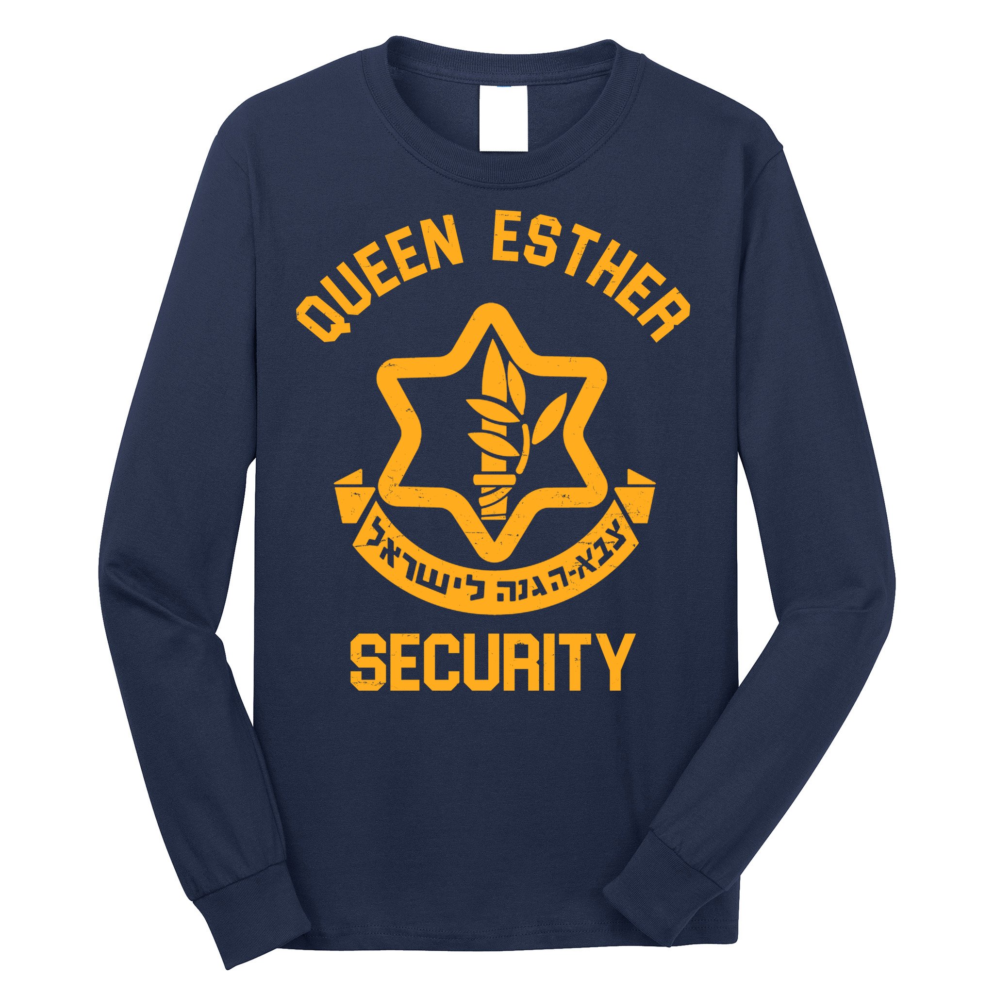 Queen Esther Security Purim Purim Funny Long Sleeve Shirt