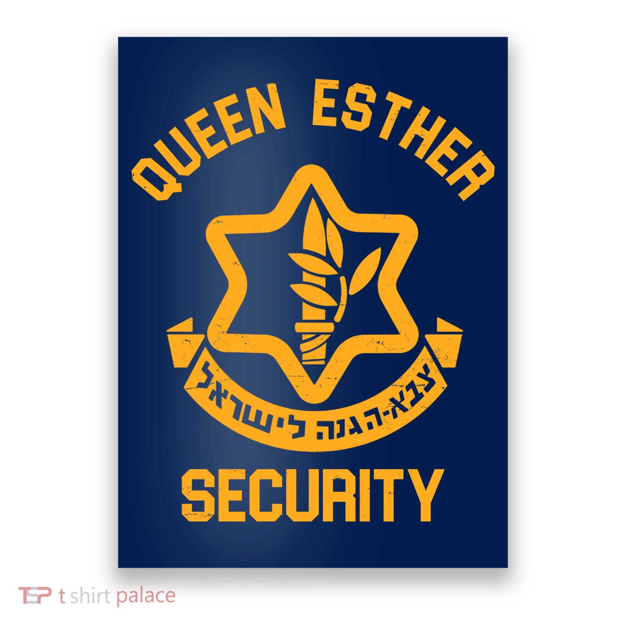 Queen Esther Security Purim Purim Funny Poster