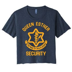 Queen Esther Security Purim Purim Funny Women's Crop Top Tee