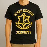 Queen Esther Security Funny Purim Costume Idf Tzahal Israel T-Shirt