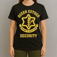 Queen Esther Security Funny Purim Costume Idf Tzahal Israel T-Shirt