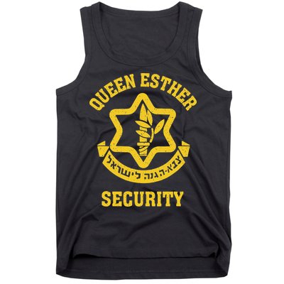 Queen Esther Security Funny Purim Costume Idf Tzahal Israel Tank Top