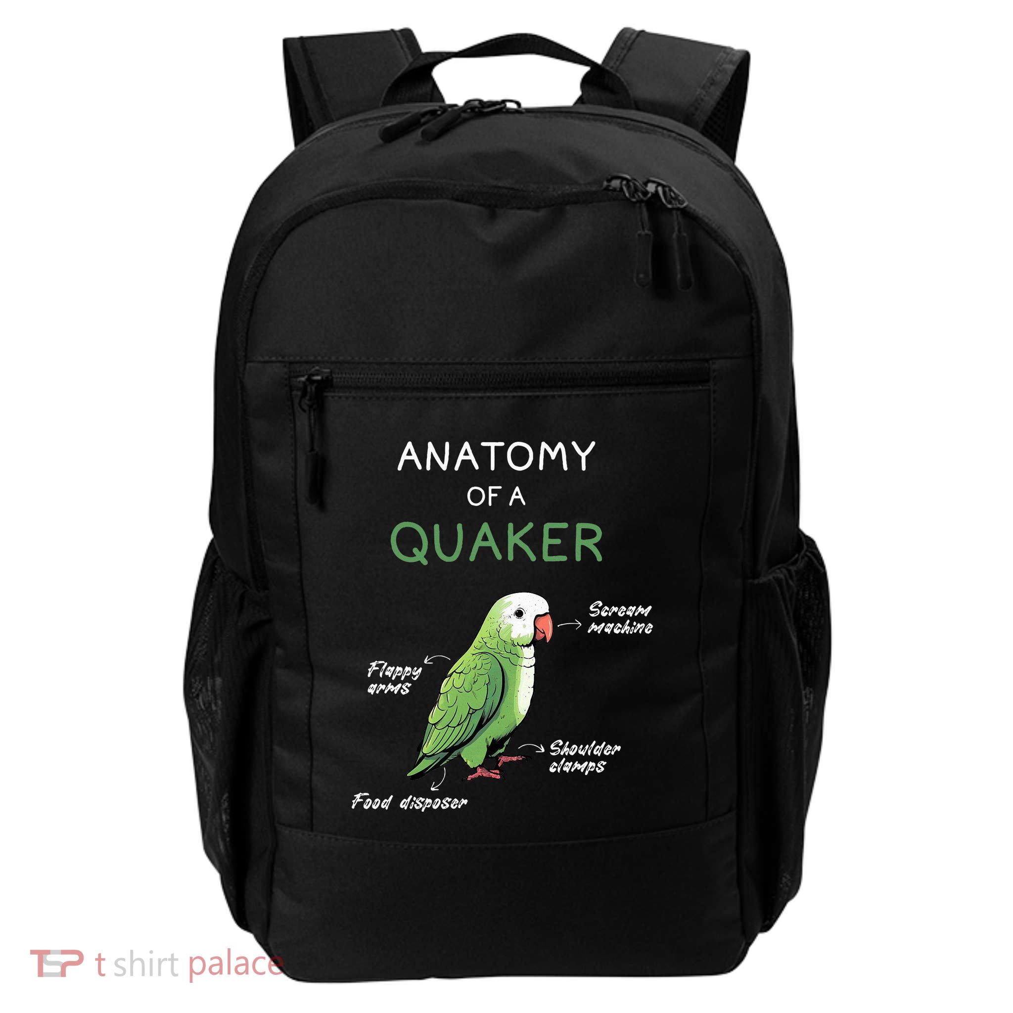 Quaker Funny Anatomy Of A Quaker Parrot Monk Parrot Daily Commute Backpack
