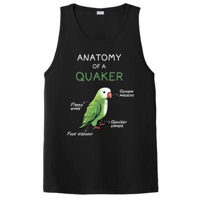 Quaker Funny Anatomy Of A Quaker Parrot Monk Parrot PosiCharge Competitor Tank