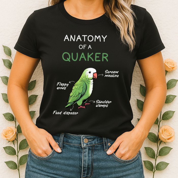 Quaker Funny Anatomy Of A Quaker Parrot Monk Parrot Women's T-Shirt