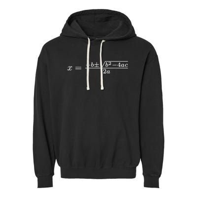 Quadratic Formula Algebra Math Student Teacher Gift White Garment-Dyed Fleece Hoodie