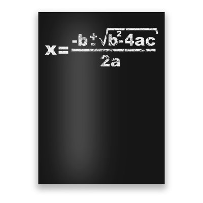Quadratic Formula For Math Class Poster