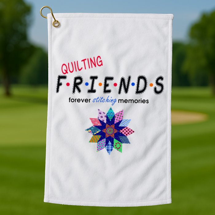 Quilting Friends Forever Stitching Memories Funny Quilting Golf Towel