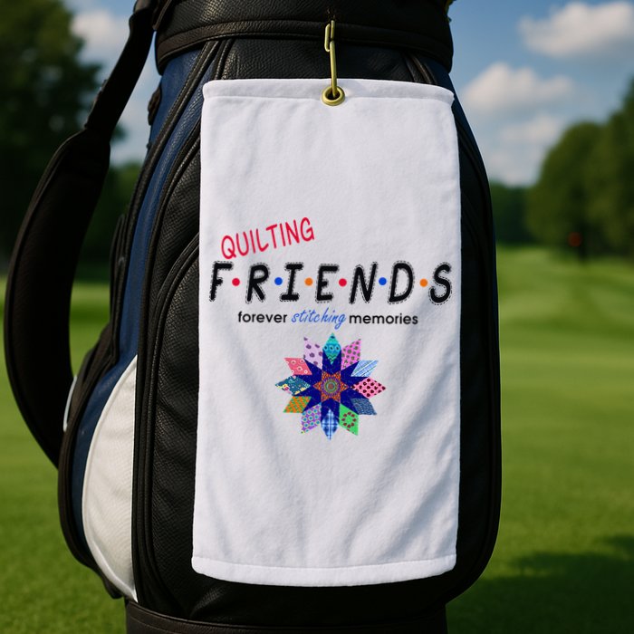 Quilting Friends Forever Stitching Memories Funny Quilting Golf Towel