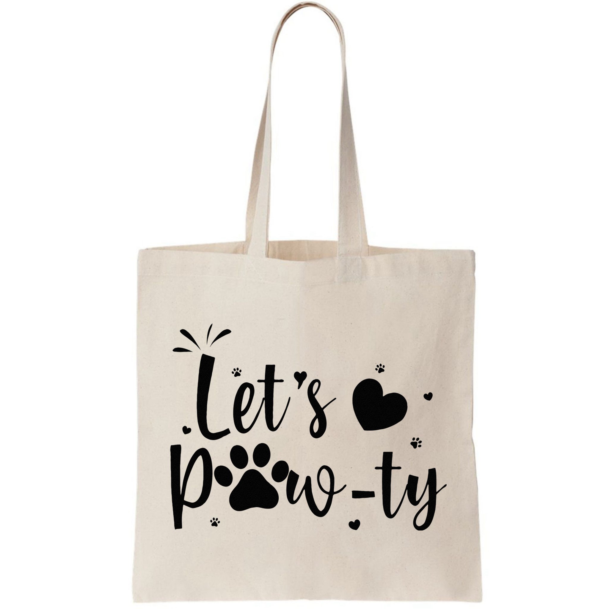 q6bA Funny Let's Pawty Dog Birthday Dog Mom Birthday Party Bag