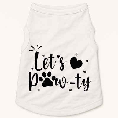 q6bA Funny Let's Pawty Dog Birthday Dog Mom Birthday Party Doggie Tank