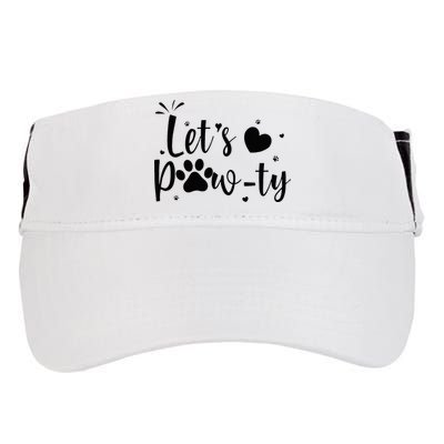 q6bA Funny Let's Pawty Dog Birthday Dog Mom Birthday Party Adult Drive Performance Visor