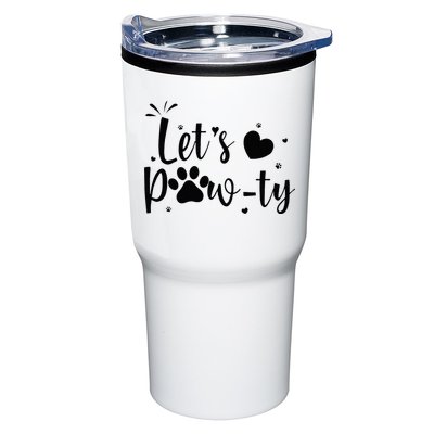 q6bA Funny Let's Pawty Dog Birthday Dog Mom Birthday Party Tumbler
