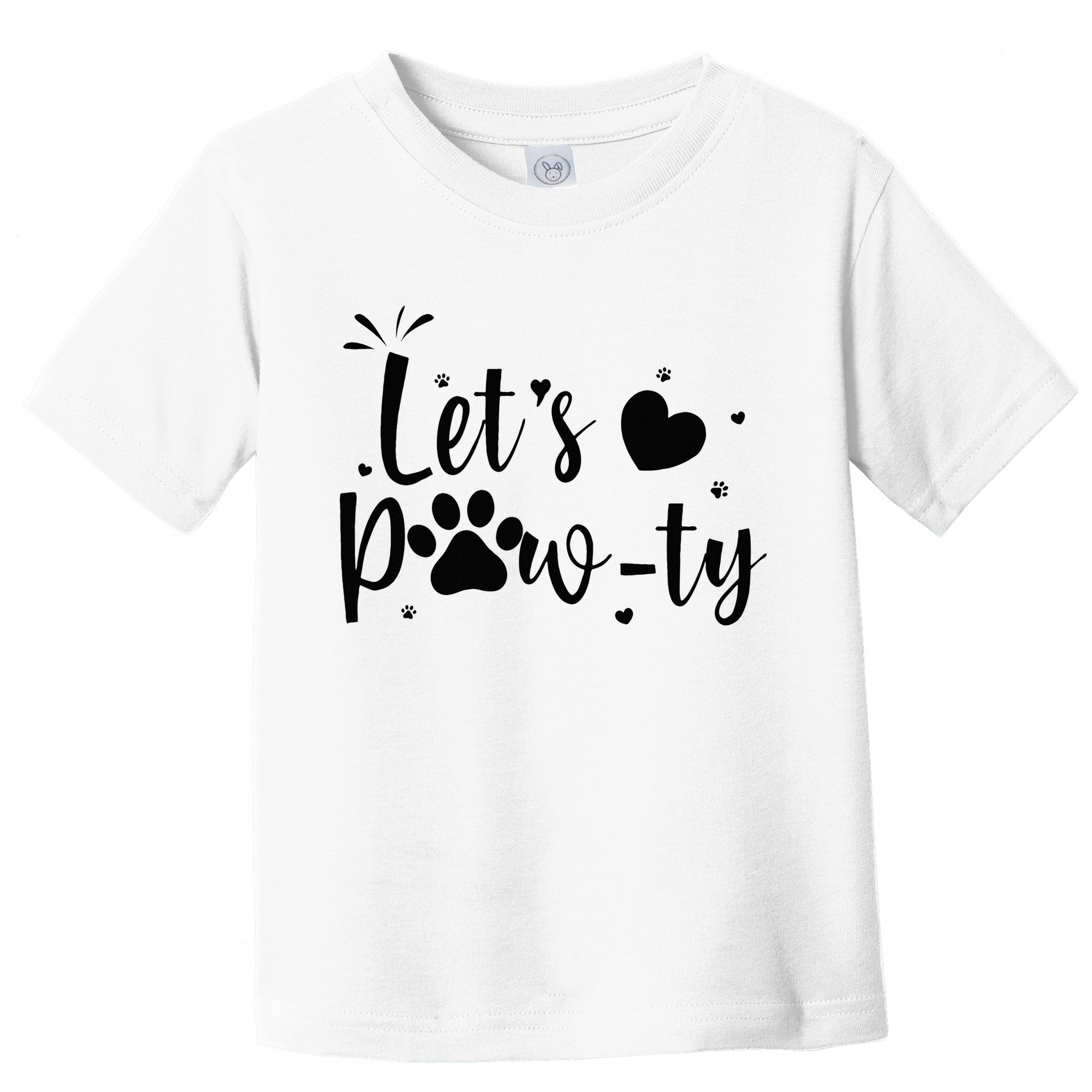 q6bA Funny Let's Pawty Dog Birthday Dog Mom Birthday Party Toddler T-Shirt