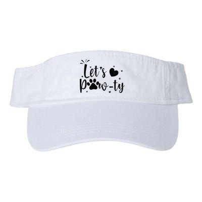 q6bA Funny Let's Pawty Dog Birthday Dog Mom Birthday Party Visor