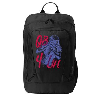 Quarterback For Life Football Player City Backpack