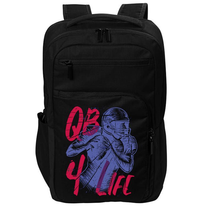 Quarterback For Life Football Player Impact Tech Backpack