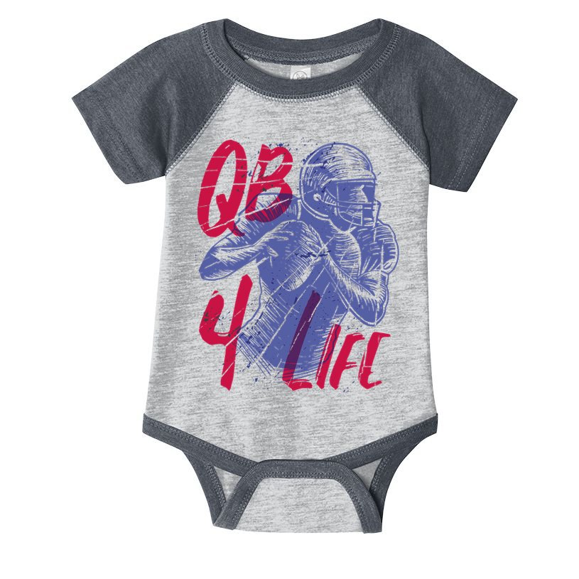 Quarterback For Life Football Player Infant Baby Jersey Bodysuit