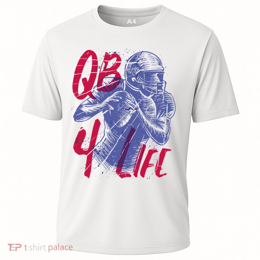 Quarterback For Life Football Player Performance Shirt