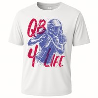 Quarterback For Life Football Player Cooling Performance Crew T-Shirt