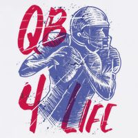 Quarterback For Life Football Player Cooling Performance Crew T-Shirt