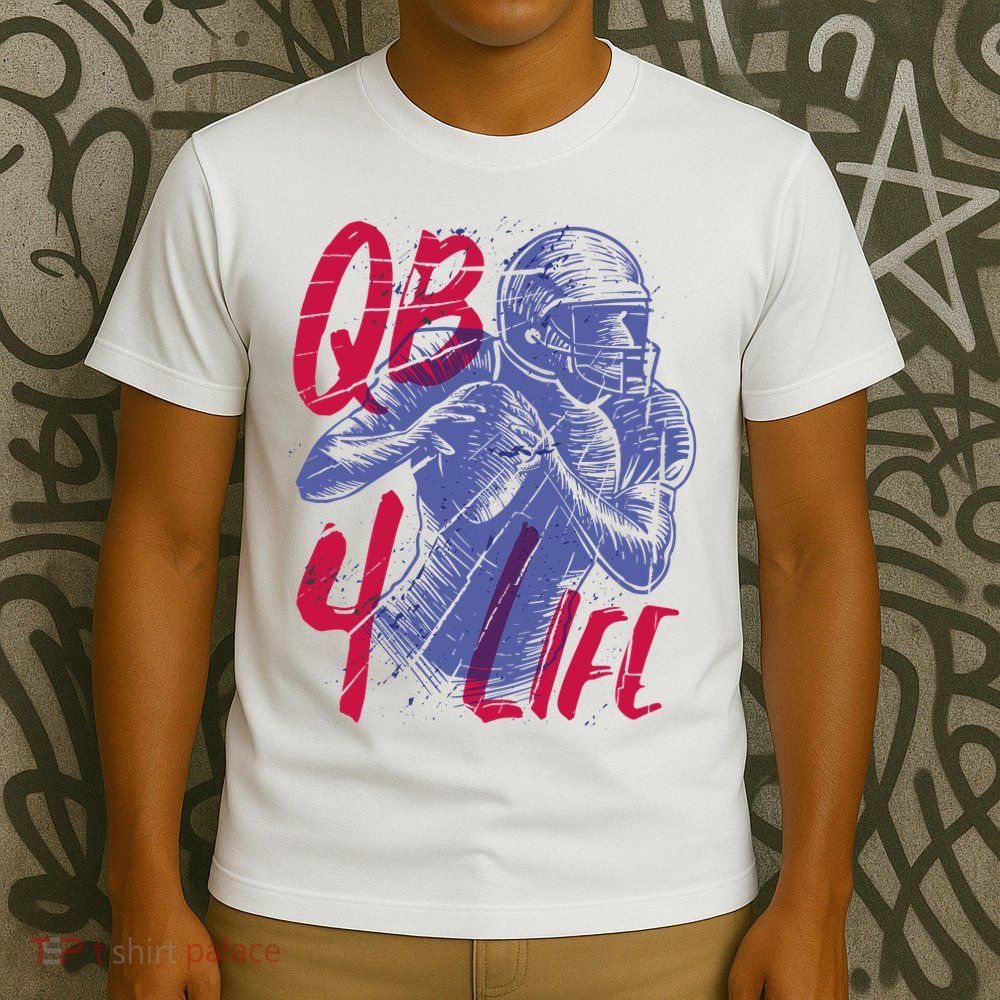Quarterback For Life Football Player T-Shirt