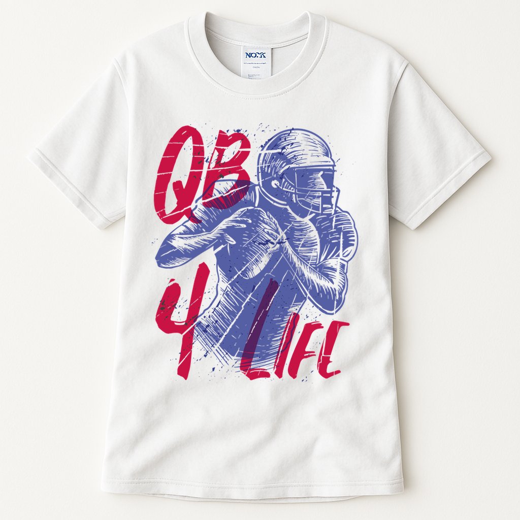 Quarterback For Life Football Player Tall T-Shirt