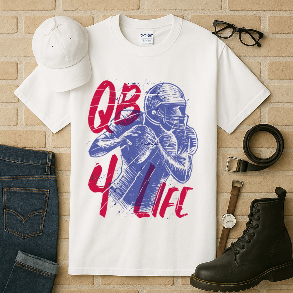 Quarterback For Life Football Player Tall T-Shirt