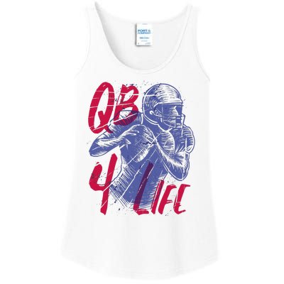 Quarterback For Life Football Player Ladies Essential Tank