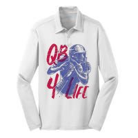 Quarterback For Life Football Player Silk Touch Performance Long Sleeve Polo