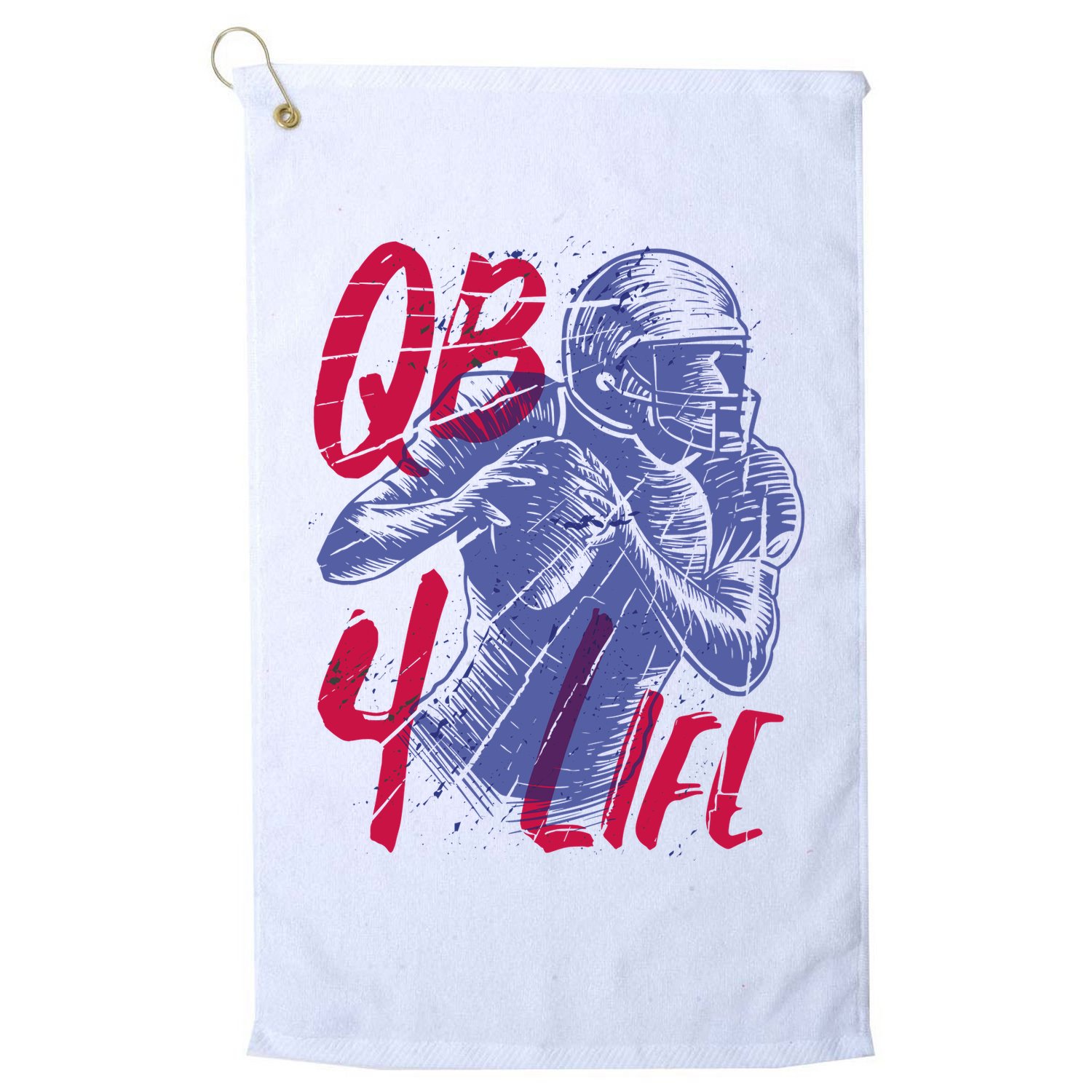 Quarterback For Life Football Player Golf Towel