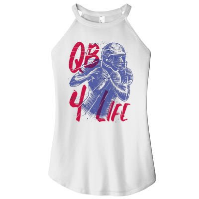 Quarterback For Life Football Player Women’s Perfect Tri Rocker Tank