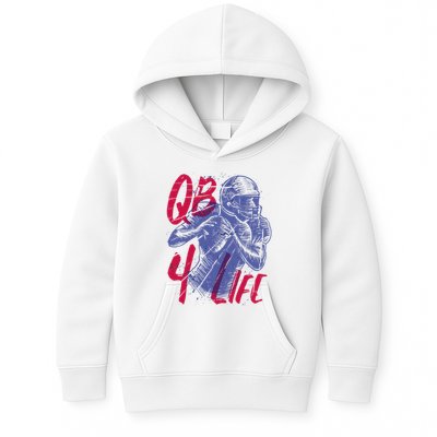 Quarterback For Life Football Player Kids Hoodie